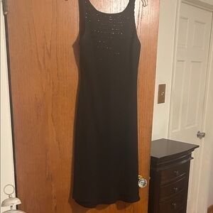 S.L. Fashions Black Midi Dress